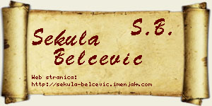 Sekula Belčević vizit kartica